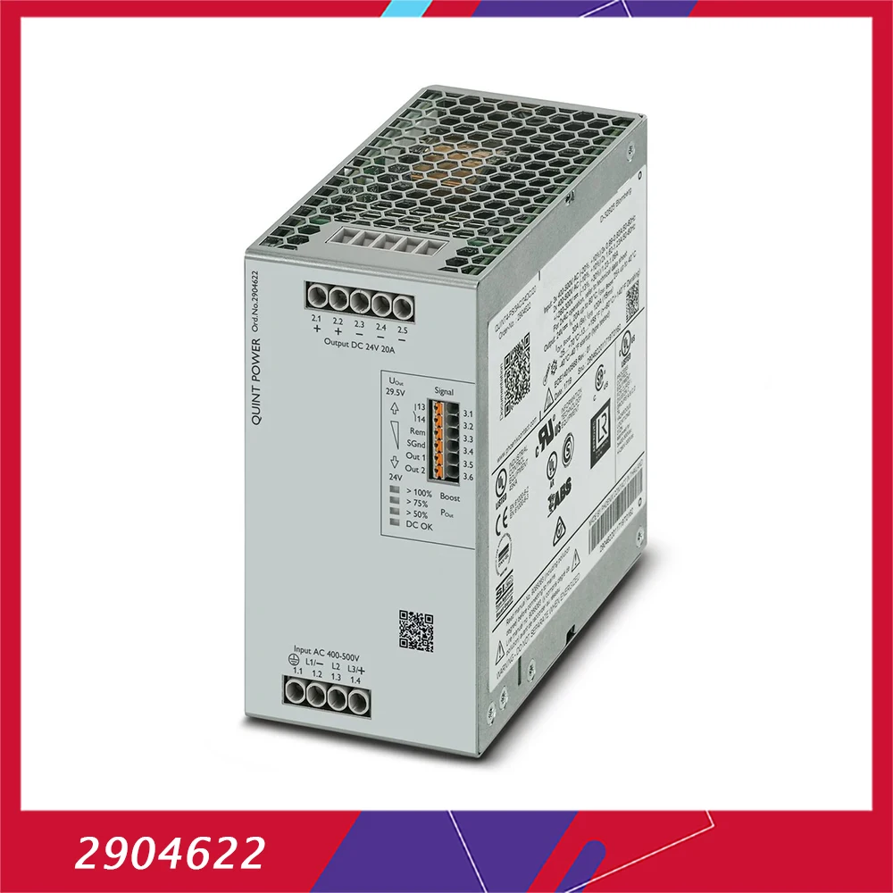 New 2904622 QUINT4-PS/3AC/24DC/20 QUINT POWER (Replace:2938727) 24VDC/20A Switching Power Supply Fast Ship Works Perfectly 
New 2904622 QUINT4-PS/3AC/24DC/20 QUINT POWER (Replace:2938727) 24VDC/20A Switching Power Supply Fast Ship Works Perfectly
