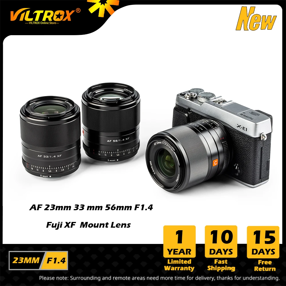 

VILTROX 13mm 23mm 33mm 56mm fuji Lens F1.4 XF Auto Focus Lens Large Aperture APS-C Lens for fujifilm X Mount X-4T Camera Lenses