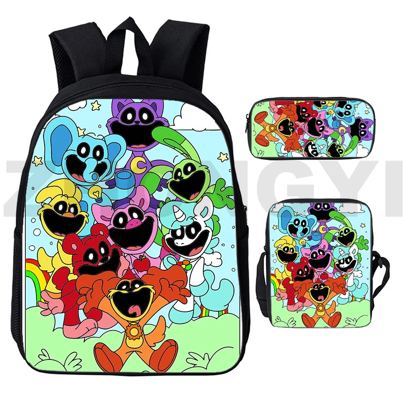 Kids Game Smiling Critters School Bag New Cute Cartoon Backpack for Girls Fashion Canvas Bookbag Primary Students Gift Rucksack
Kids Game Smiling Critters School Bag New Cute Cartoon Backpack for Girls Fashion Canvas Bookbag Primary Students Gift Rucksack