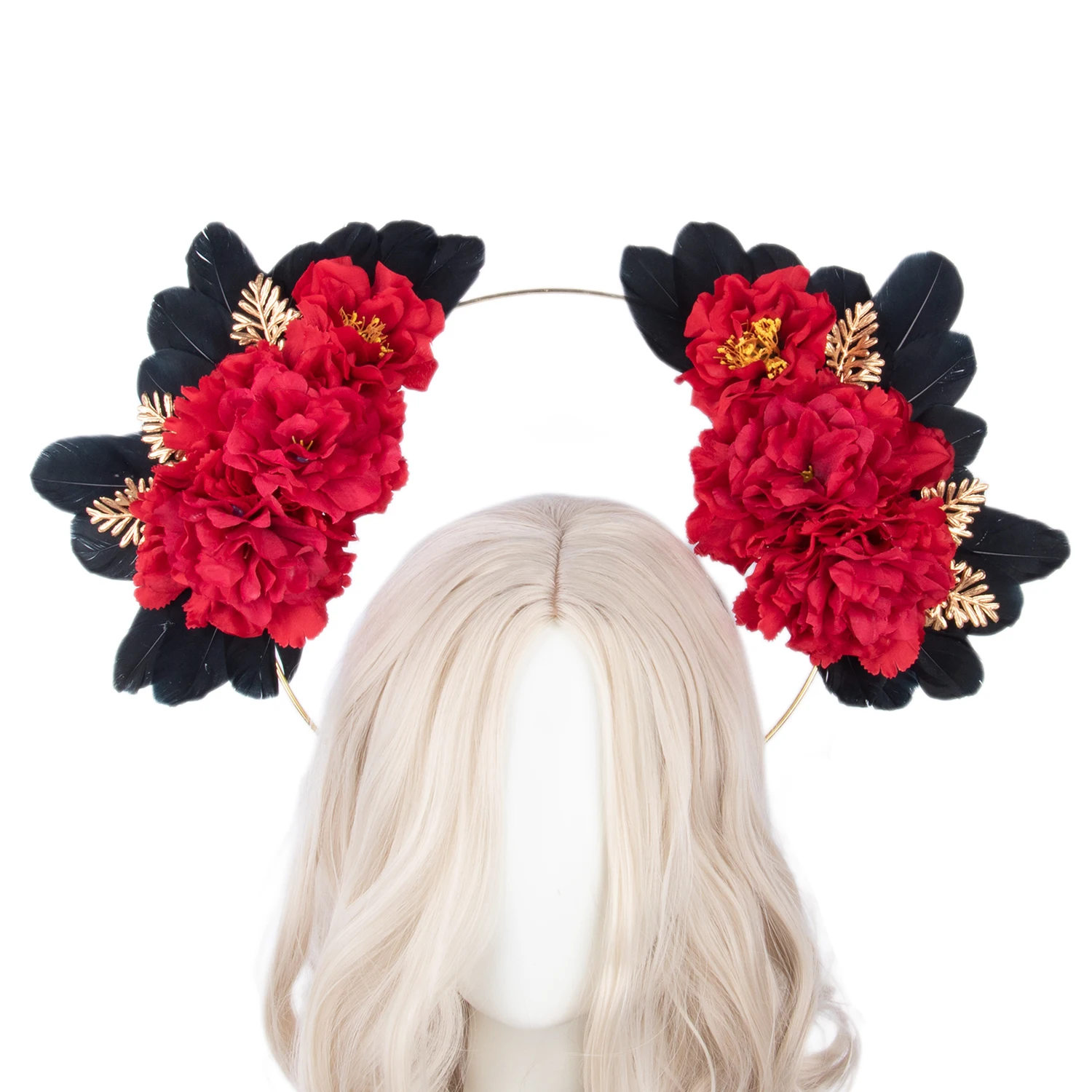 Red Rose Black Angel Wings Halo Crown Gothic Lolita Halo Headpiece for Halloween Christmas Goddess Photographer Shoot Props
Red Rose Black Angel Wings Halo Crown Gothic Lolita Halo Headpiece for Halloween Christmas Goddess Photographer Shoot Props