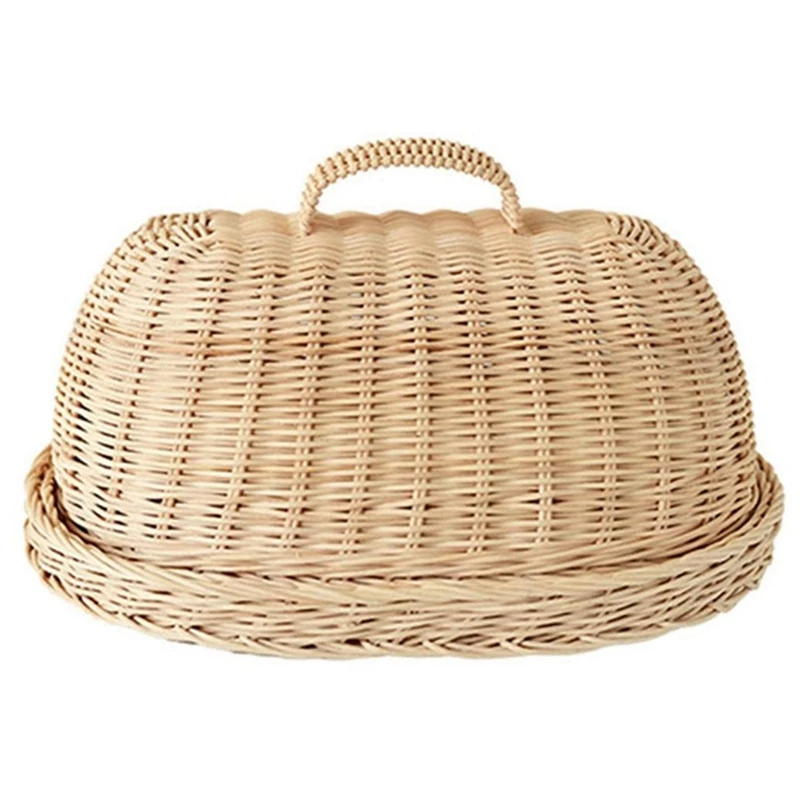 4X Rattan Storage Tray With Cover,Hand-Woven Wicker Baskets,Bread Fruit Food Breakfast Display Box,For Food, Fruit,Cake
4X Rattan Storage Tray With Cover,Hand-Woven Wicker Baskets,Bread Fruit Food Breakfast Display Box,For Food, Fruit,Cake