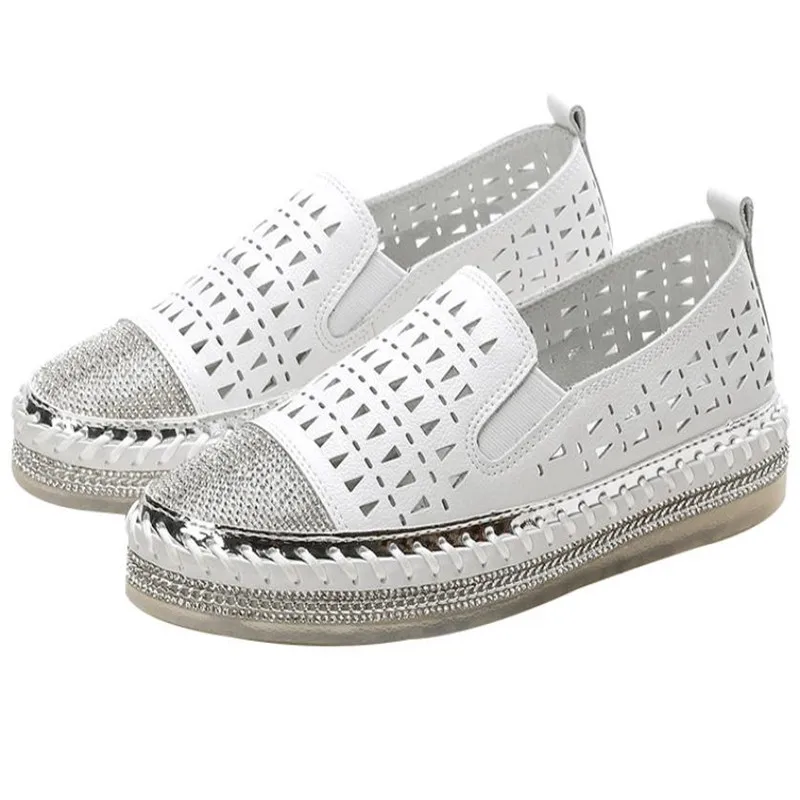 Women Flats Sequins Breathable hollow out Loafer Flat Round Toe Rhinestone Shoes Fashion Female Sneakers
Women Flats Sequins Breathable hollow out Loafer Flat Round Toe Rhinestone Shoes Fashion Female Sneakers