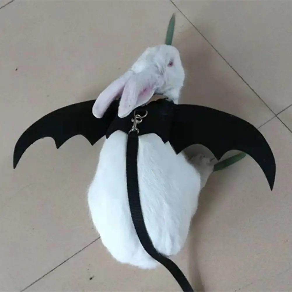 

Great Easy-wearing Felt Cloth Cat Dog Bat Wings Halloween Dress Up Accessories Cosplay Bat Wings Pet Harness Leash 1 Set