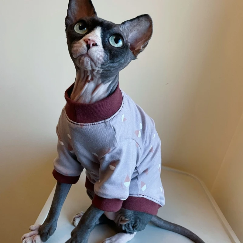 Cat Clothing for Sphynx Cotton T-shirt Cartoon Lotus Coat For Devon Rex Soft Jumpsuit for famale Cats in Autumn Spring Outwear
Cat Clothing for Sphynx Cotton T-shirt Cartoon Lotus Coat For Devon Rex Soft Jumpsuit for famale Cats in Autumn Spring Outwear