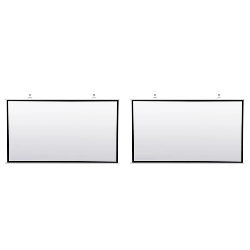 

New 2X Portable Projector Screen For Home Theater Outdoor HD White Foldable Anti-Crease (120Inch)