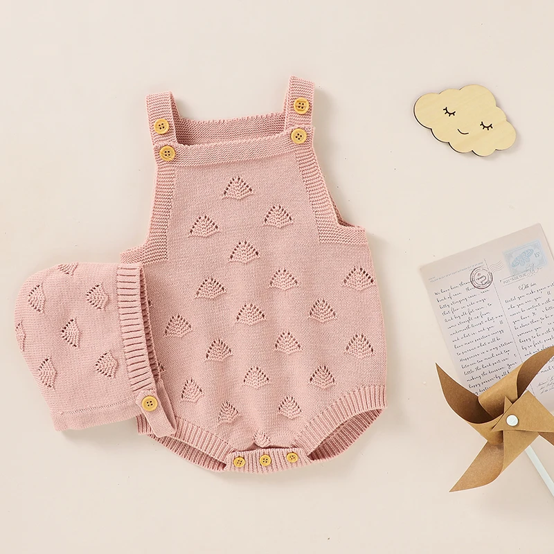 Cotton Baby Bodysuit Knittd Newborn Girl Boy Jumpsuit Sleeveless Autumn Infant Children Clothing Hat 0-18M Overalls 2PC Playsuit
Cotton Baby Bodysuit Knittd Newborn Girl Boy Jumpsuit Sleeveless Autumn Infant Children Clothing Hat 0-18M Overalls 2PC Playsuit