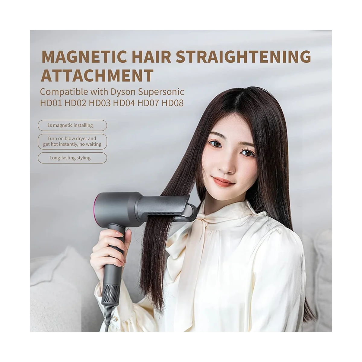 Hair Straightener Attachment for Supersonic Hair Dryer HD01 HD02 HD03 HD04 HD07 HD08 HD15 Accessories
Hair Straightener Attachment for Supersonic Hair Dryer HD01 HD02 HD03 HD04 HD07 HD08 HD15 Accessories