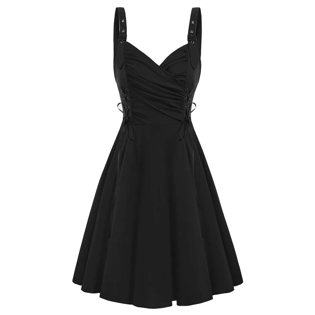 SD Women Renaissance Pleated Bodice Dress Surplice V-Neck Flared A-Line Dress 1950s Sweetheart Neckline Cocktail Party Dresses
SD Women Renaissance Pleated Bodice Dress Surplice V-Neck Flared A-Line Dress 1950s Sweetheart Neckline Cocktail Party Dresses