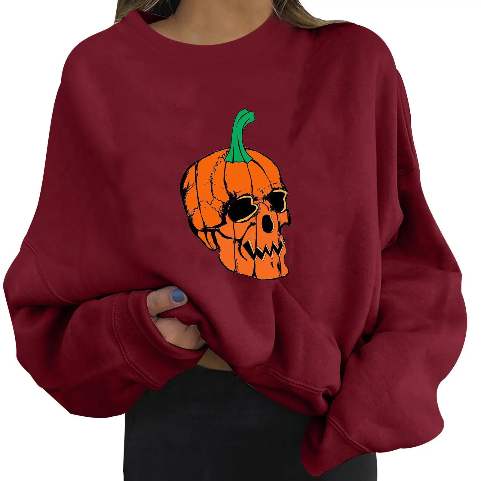 Halloween Loose Fitting Women's Pullover Hooded Sweater Long Sleeved Windproof Jacket Popular Pumpkin Sweatshirt Fall & Winter
Halloween Loose Fitting Women's Pullover Hooded Sweater Long Sleeved Windproof Jacket Popular Pumpkin Sweatshirt Fall & Winter