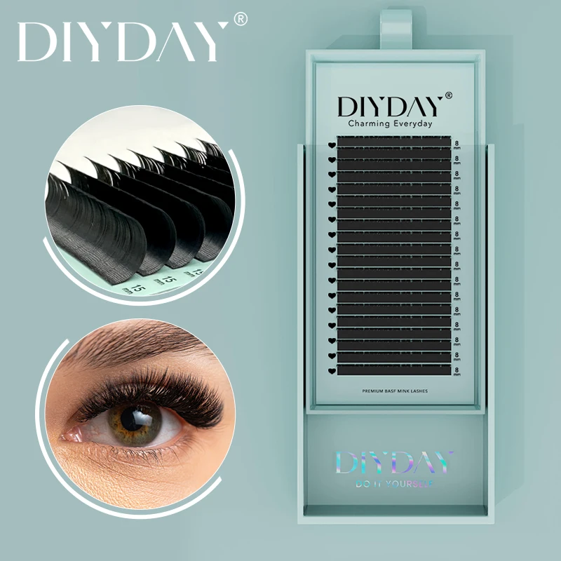 DIYDAY Individual Eyelash Extension Long Length Classic Lashes Extensions Trays Wholesale Matte Black Soft Mink Faux Eyelashes
DIYDAY Individual Eyelash Extension Long Length Classic Lashes Extensions Trays Wholesale Matte Black Soft Mink Faux Eyelashes