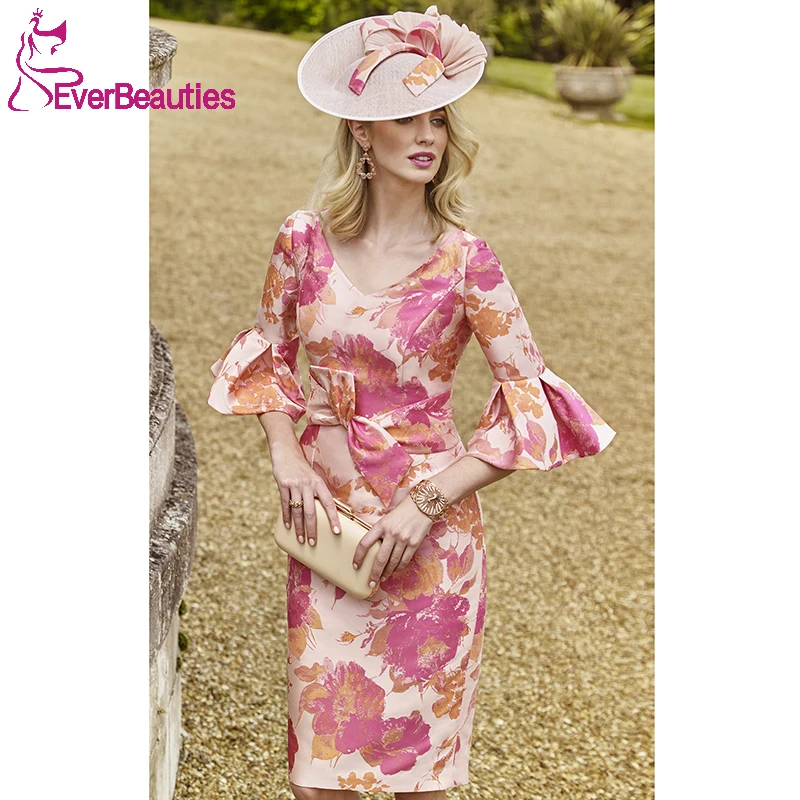 Half Sleeves Mother of the Bride Dresses for Weddings V-Neck Flowers Knee-Length Elegant Dress Women for Wedding Party
Half Sleeves Mother of the Bride Dresses for Weddings V-Neck Flowers Knee-Length Elegant Dress Women for Wedding Party