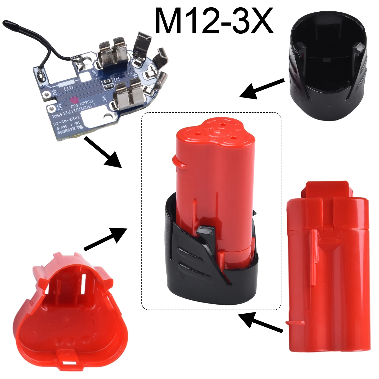 Charger Case Battery Shell Replacement Repair Tool 12V Li-Ion Battery For Milwaukee Mini High Quality Practical 
Charger Case Battery Shell Replacement Repair Tool 12V Li-Ion Battery For Milwaukee Mini High Quality Practical