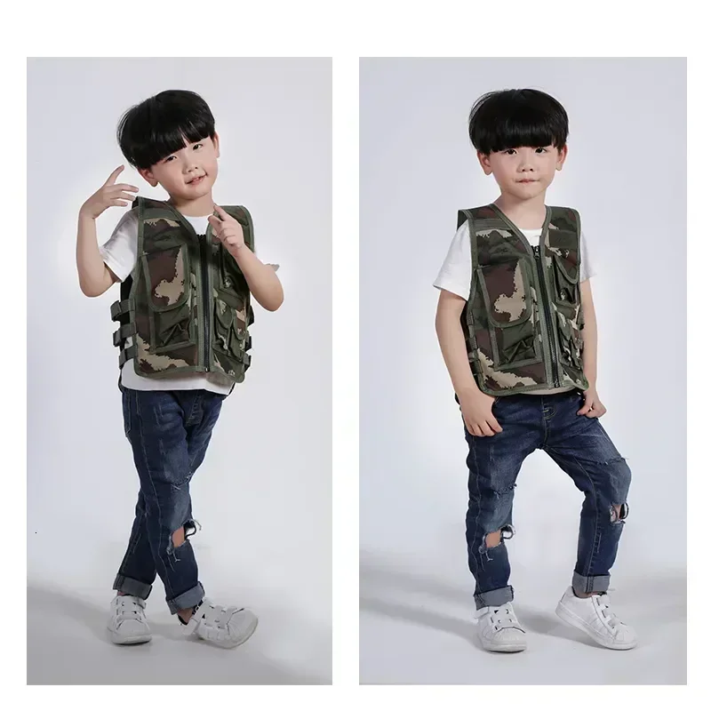 

Children Hunting Vest Uniforms Adults Kids Costumes Combat Cosplay Forces Tactical Military Army for Camouflage Clothing Jungle