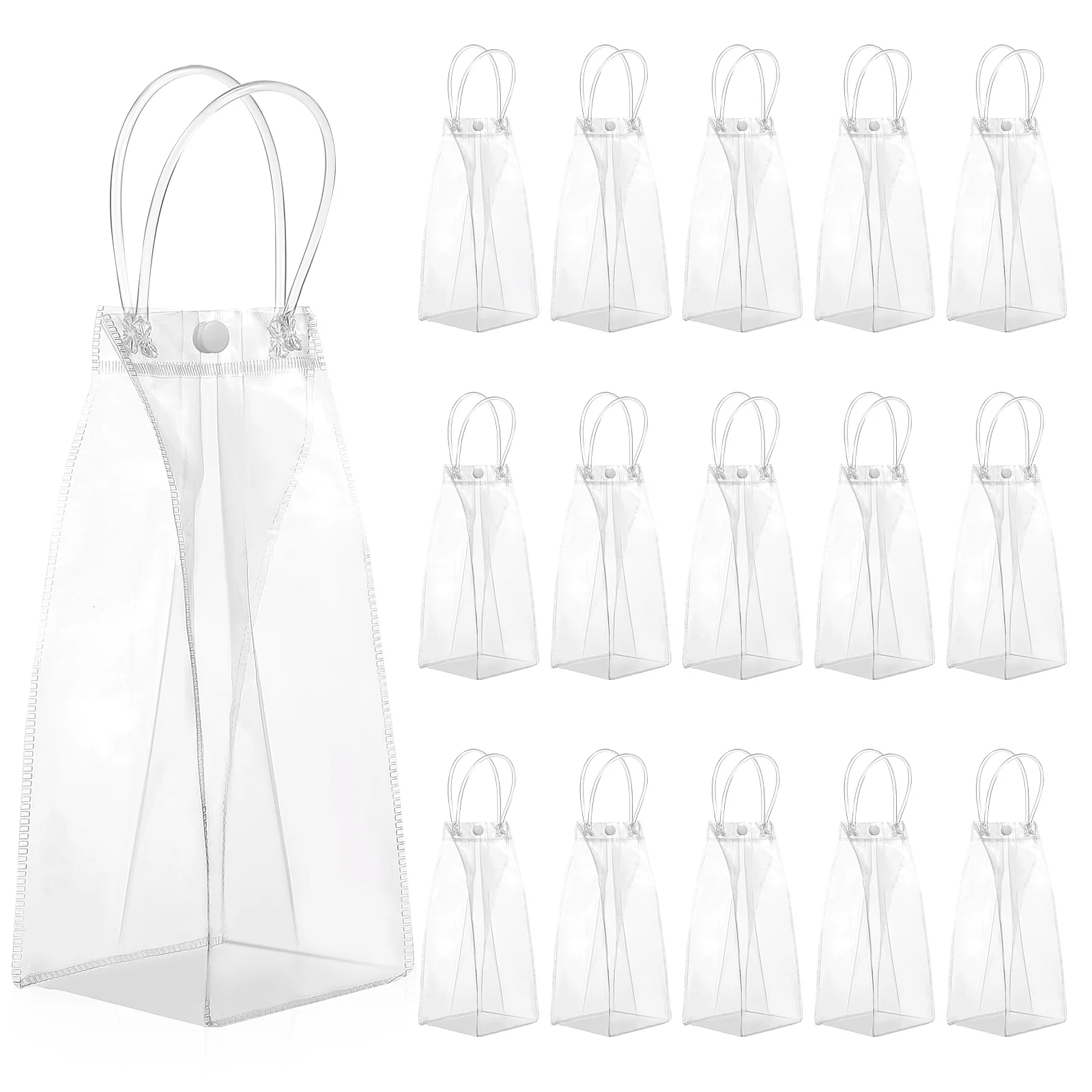15 Pcs PVC Transparent Handbag Pieces Vertical Style 10*25*10cm Tot Clear Favor Bags for Gifts Tote Bin with Handles Small
15 Pcs PVC Transparent Handbag Pieces Vertical Style 10*25*10cm Tot Clear Favor Bags for Gifts Tote Bin with Handles Small