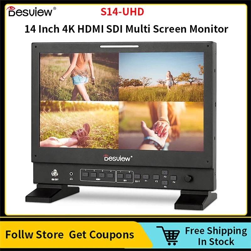 

Desview S14-UHD 14 Inch 4K HDMI SDI 3840*2160 Multi Screen High-definition Monitor Eith Built-In Lut HDR Monitor