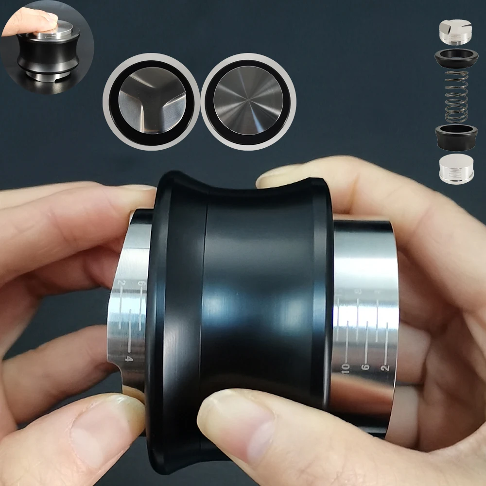 Tamper 51/53/58mm, Espresso Dual 2 in 1 Leveler Distributor Adjustable 3Angled and Flat Spring Tampers with Scale Coffee Tool
Tamper 51/53/58mm, Espresso Dual 2 in 1 Leveler Distributor Adjustable 3Angled and Flat Spring Tampers with Scale Coffee Tool