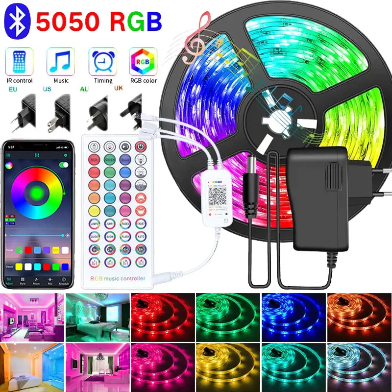 Led Strip Lights Rgb 5050 2835 12V Wifi Bluetooth Controller Led Ribbon Tape Colorful Children Into The Room Backlight Led Band
Led Strip Lights Rgb 5050 2835 12V Wifi Bluetooth Controller Led Ribbon Tape Colorful Children Into The Room Backlight Led Band