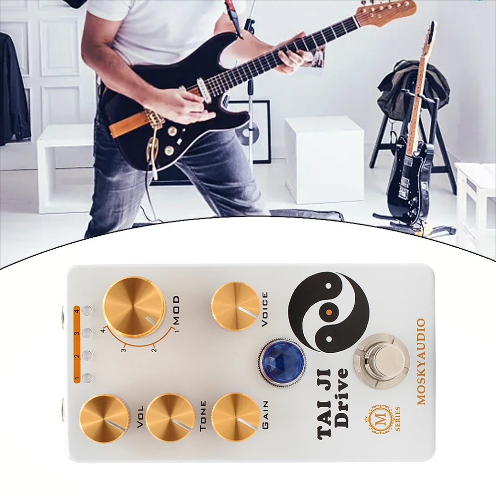 

Moskyaudio TAI JI Overdrive 4-Mode Selection Knob The Guitar Effects Pedal Professional Musical Instrument Equipment Accessory