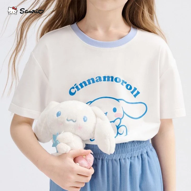 Детская летняя футболка Cinnamoroll Kawaii Sanrio мультфильм аниме милая девочка малыш 100% хлопок короткий рукав топ детская одежда Новинка
Детская летняя футболка Cinnamoroll Kawaii Sanrio мультфильм аниме милая девочка малыш 100% хлопок короткий рукав топ детская одежда Новинка