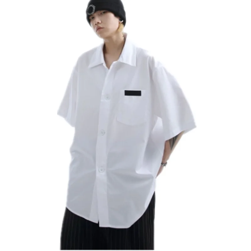 Men's shirt Summer comfortable solid color short sleeved shirt Fashion trend Loose casual couple shirt Men's clothing E0018
Men's shirt Summer comfortable solid color short sleeved shirt Fashion trend Loose casual couple shirt Men's clothing E0018