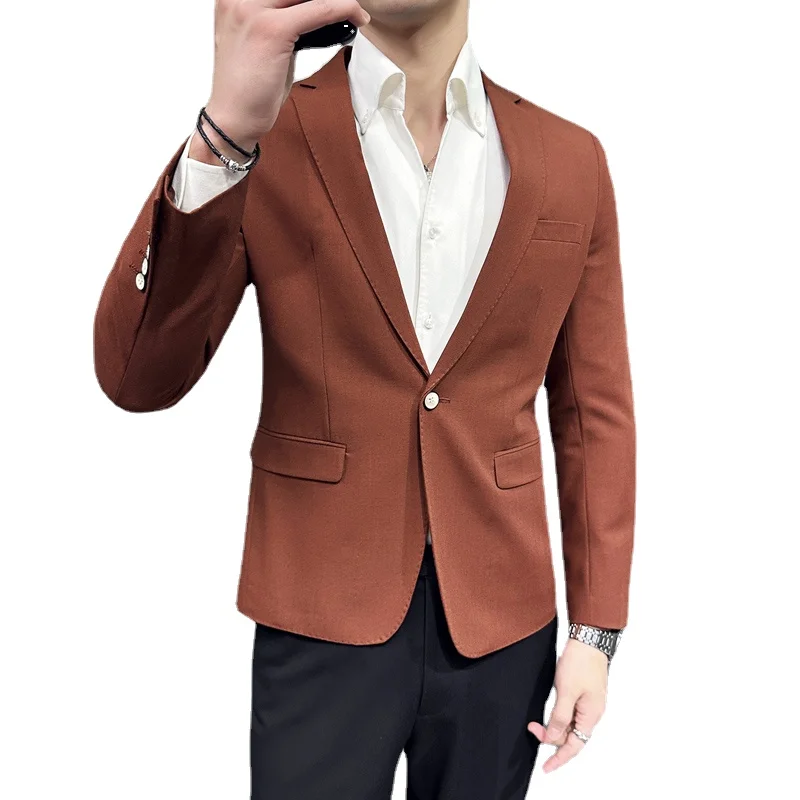 2024 New Men's Fashion Business Trend Solid Color Single Breasted Casual Slim Gentleman Italian-style Wedding Host Blazer Suit
2024 New Men's Fashion Business Trend Solid Color Single Breasted Casual Slim Gentleman Italian-style Wedding Host Blazer Suit