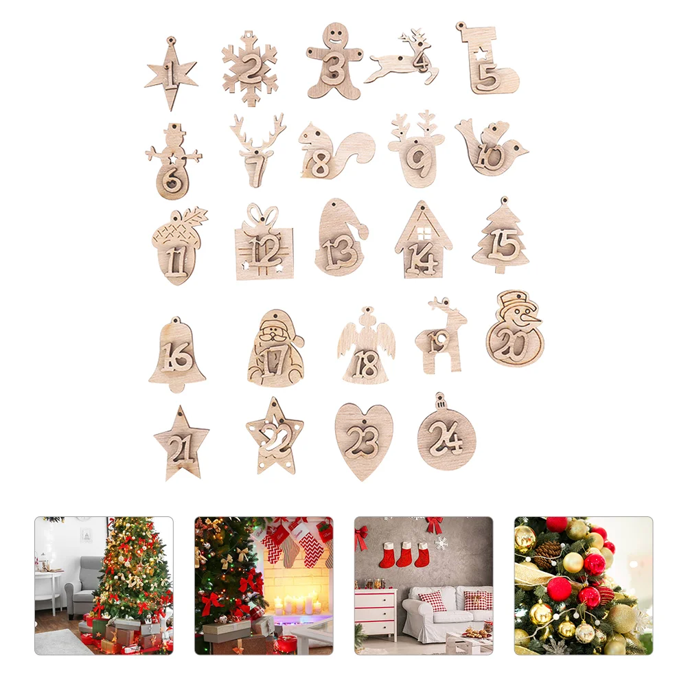 2 Sets/48pcs Crafts Wooden Number Label Tags Christmas Tree Ornaments Countdown Calendar
2 Sets/48pcs Crafts Wooden Number Label Tags Christmas Tree Ornaments Countdown Calendar