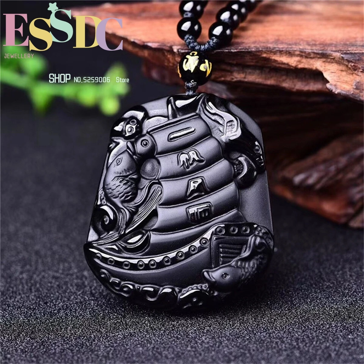 Wholesale Frosted Obsidian Pendant Fishes And Boat Everything Is Going Smoothly Sweater Chain Jewelry Lovers Necklace Fashion
Wholesale Frosted Obsidian Pendant Fishes And Boat Everything Is Going Smoothly Sweater Chain Jewelry Lovers Necklace Fashion