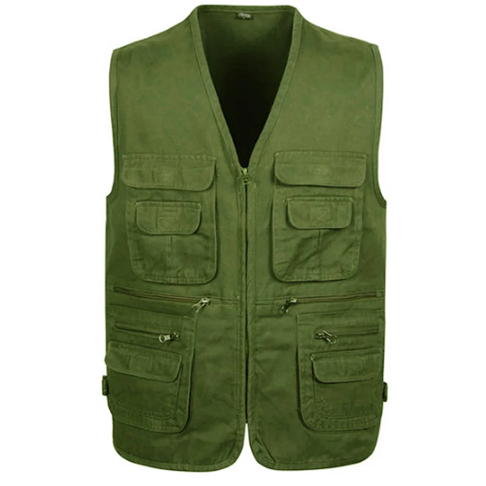 Fashion Men Multi Pocket Camera Outdoor Travelers Fishing Working Photography Vest Travel Solid Color Sleeveless Work Clothes
Fashion Men Multi Pocket Camera Outdoor Travelers Fishing Working Photography Vest Travel Solid Color Sleeveless Work Clothes