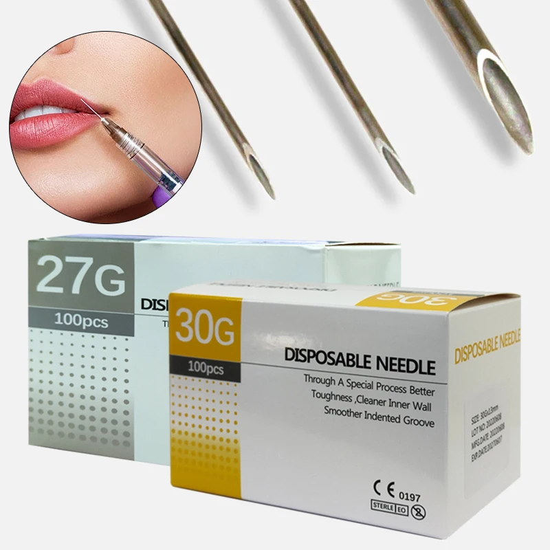 

Disposable 18G 25G 27G 30G 34G 32G Small Painless Superfine Beauty needle 4mm 13mm 25mm 38mm ultrafine TeethEyelid Tool Needles