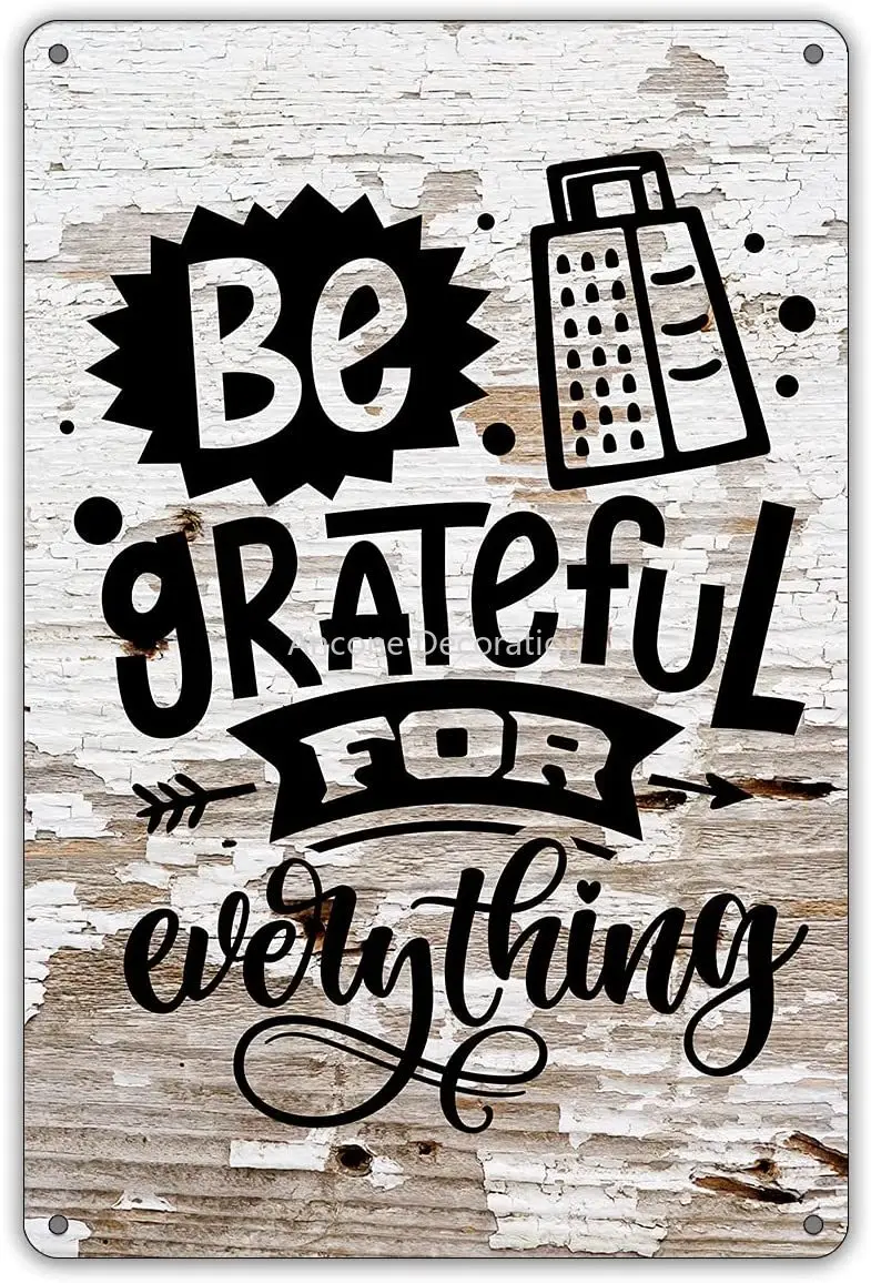 Funny Kitchen Quote Metal Tin Sign Wall Decor, Farmhouse Rustic Be Grateful for Everything Sign of A Happy Family
Funny Kitchen Quote Metal Tin Sign Wall Decor, Farmhouse Rustic Be Grateful for Everything Sign of A Happy Family