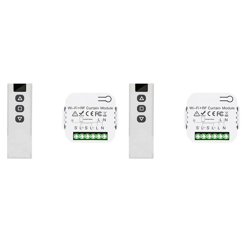 2X переключатель для штор Tuya Smart Life Wifi 433 МГц с дистанционным радиоуправлением для электрического роликового затвора, 1RC 1RE
2X переключатель для штор Tuya Smart Life Wifi 433 МГц с дистанционным радиоуправлением для электрического роликового затвора, 1RC 1RE
