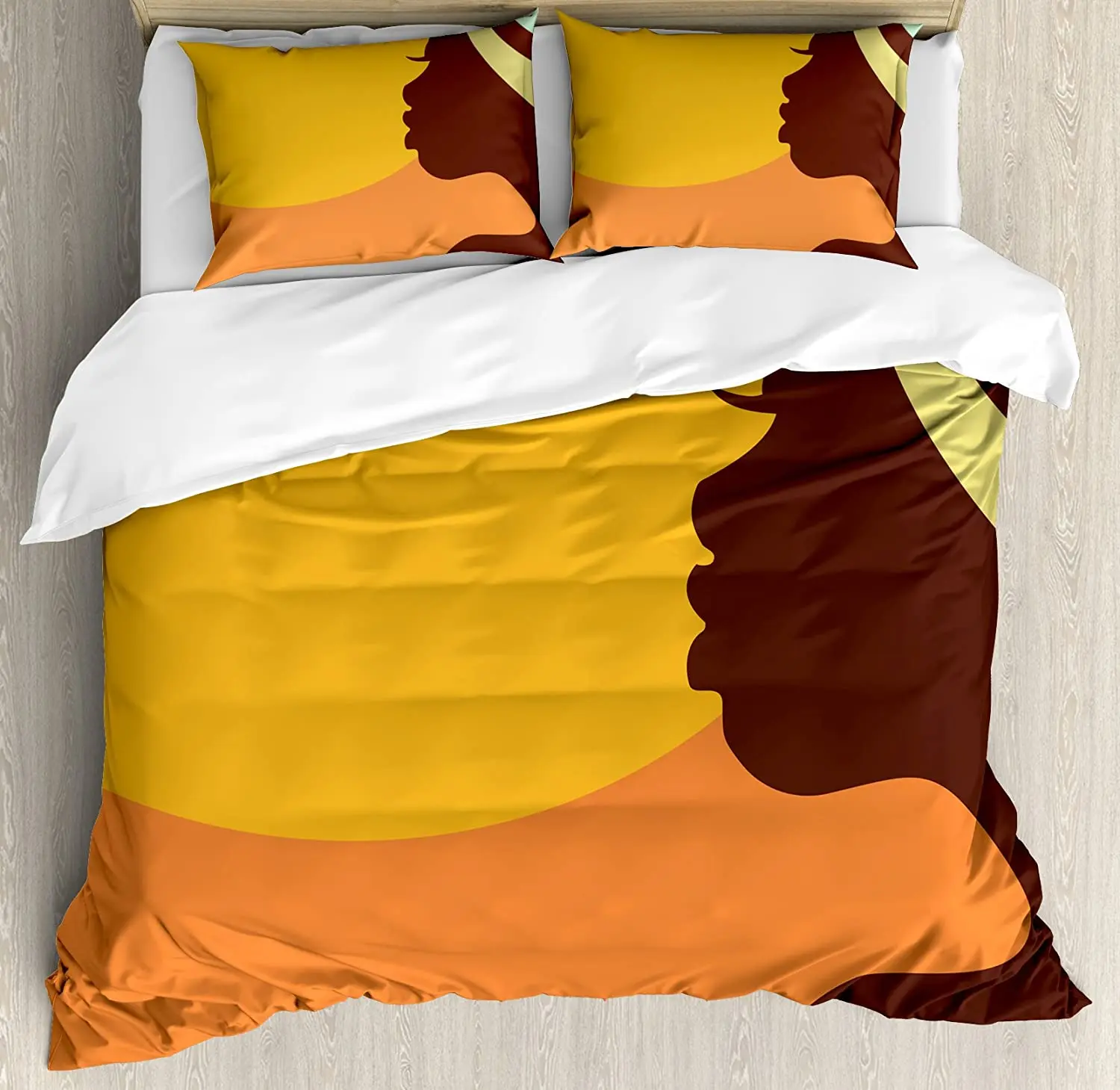 African Woman Bedding Set For Bedroom Bed Home Teenage Girl Pretty Face Profile Abstract S Duvet Cover Quilt Pillowcase |