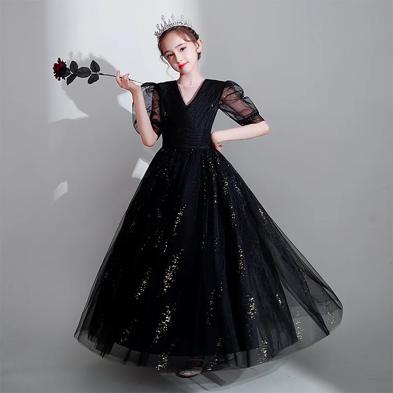 Elegant Black Flower Girl Dresses Child Princess costume Violin Piano Holy Communion Party Dress Kids Prom Evening Gown Vestidos
Elegant Black Flower Girl Dresses Child Princess costume Violin Piano Holy Communion Party Dress Kids Prom Evening Gown Vestidos