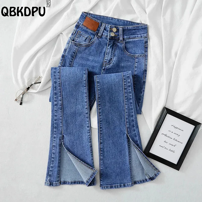 High Waist Split Design Flare Jeans Women Korean Fashion Stretch Skinny Vaqueros Spring Denim Trousers Casual Bell-Bottoms Pants
High Waist Split Design Flare Jeans Women Korean Fashion Stretch Skinny Vaqueros Spring Denim Trousers Casual Bell-Bottoms Pants