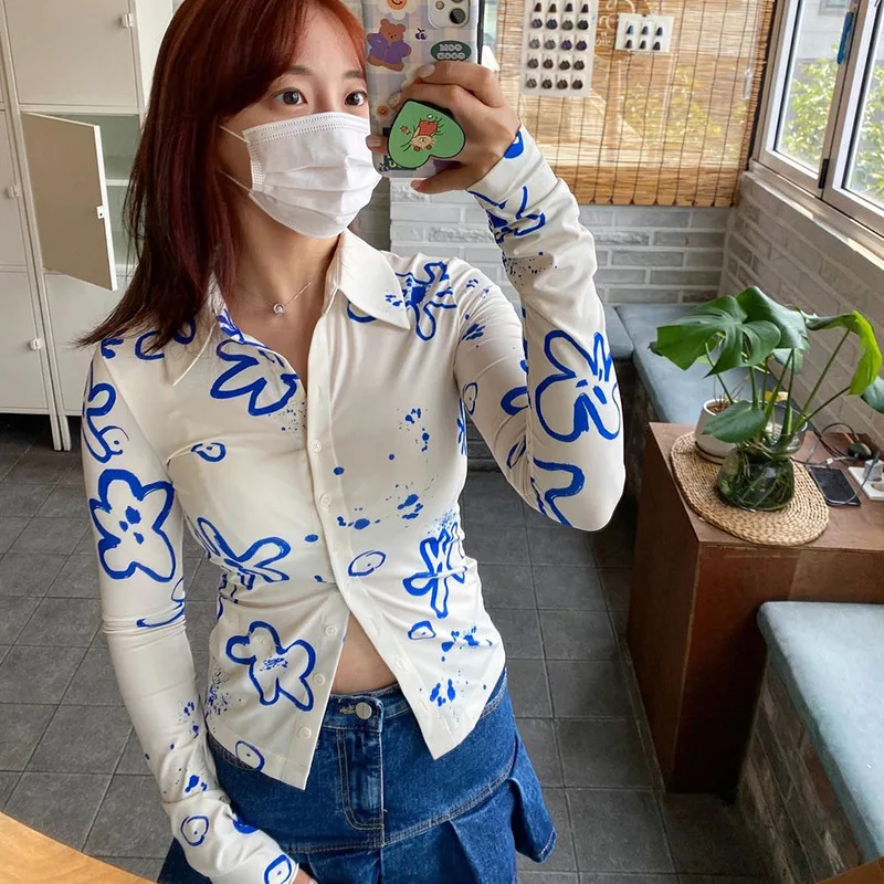 Streetwear Fashion 2024 Women T-shirt Female Print Design Clothes Sexy Crop Top Blouse Spring Autumn Bodysuit Tees Y2k Goth 
Streetwear Fashion 2024 Women T-shirt Female Print Design Clothes Sexy Crop Top Blouse Spring Autumn Bodysuit Tees Y2k Goth
