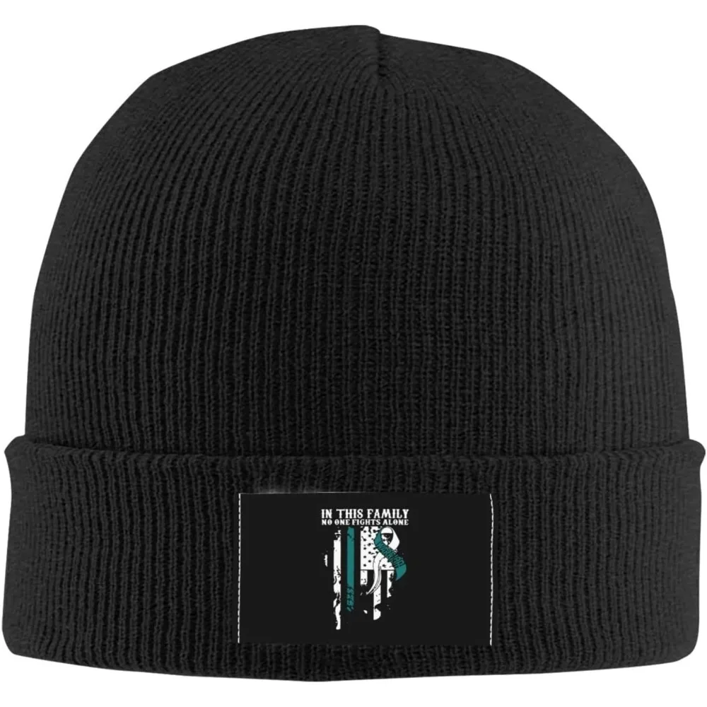 

Cervical Cancer Awareness Daily Beanie Hat Unisex Warm Cuff Ski Skull Caps Winter Knit Hat Cap for Men Women
