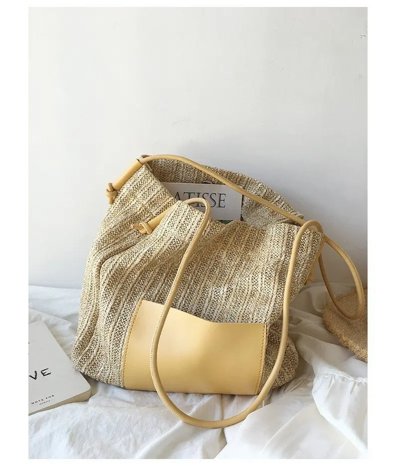 JIOMAY Eco-Luxury Straw Tote - Designer Beach Bag 22 Sfe1395b848644d919c98c92cee74b1698