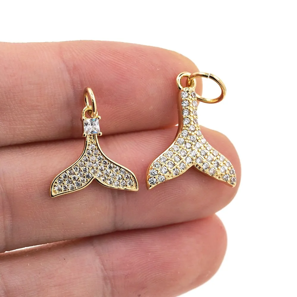 Fashion CZ Mermaid Tail Pendant Gold Plated Zircon Handmade Women Necklace Accessories Jewelry Gift Findings
Fashion CZ Mermaid Tail Pendant Gold Plated Zircon Handmade Women Necklace Accessories Jewelry Gift Findings