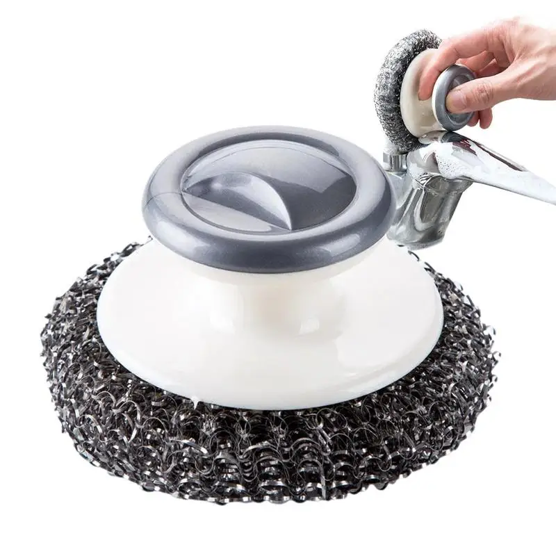 Steel Wire Scrubber Ergonomic Kitchen Scrubber For Dishes Pots Bathroom And Kitchen Accessory For Floor Bakeware Sink Faucet
Steel Wire Scrubber Ergonomic Kitchen Scrubber For Dishes Pots Bathroom And Kitchen Accessory For Floor Bakeware Sink Faucet