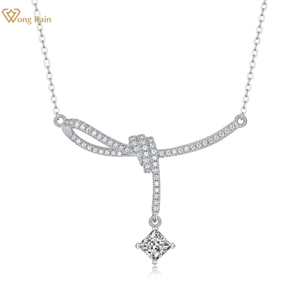 Wong Rain 925 Sterling Silver VVS1 3EX 5.5MM Princess Cut Real Moissanite Diamonds Gemstone Necklace Pendent Jewelry GRA Gift
Wong Rain 925 Sterling Silver VVS1 3EX 5.5MM Princess Cut Real Moissanite Diamonds Gemstone Necklace Pendent Jewelry GRA Gift