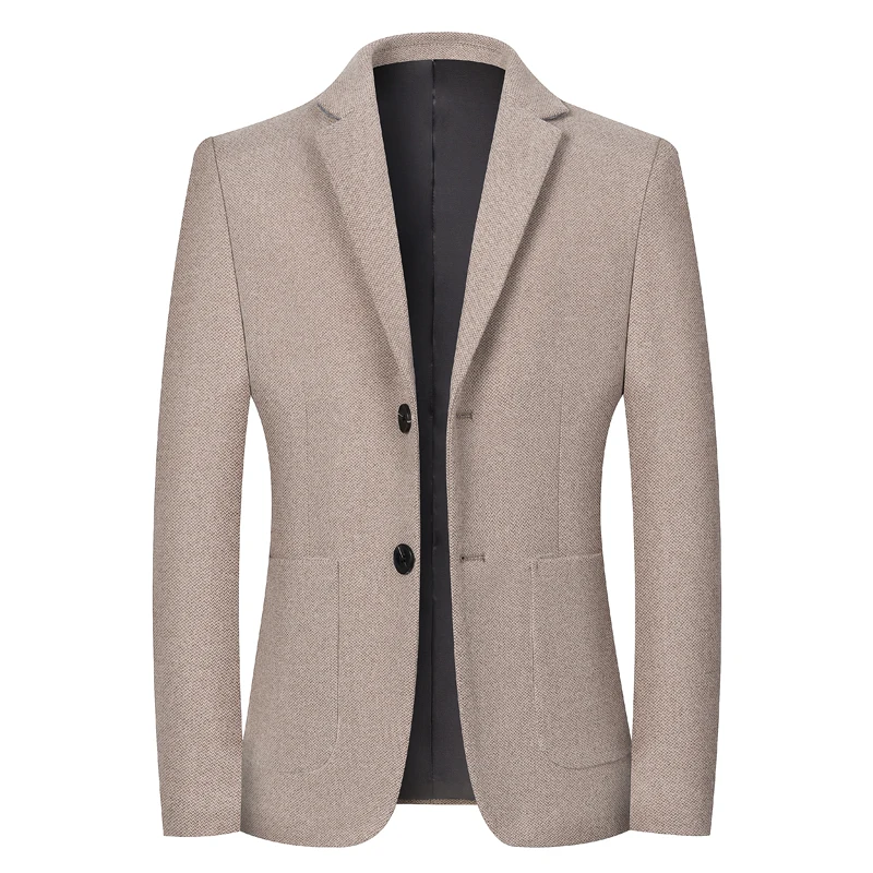 

2023 High-quality New Men's Fashion Suit Wool Handsome Single West Coat Trend Business Gentleman Casual Wool Blazers