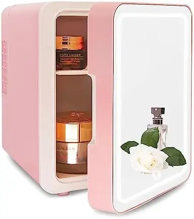 Fridge for Skincare 8L, Portable Cosmetic Fridges with Makeup Mirror, Cooler & Warmer, AC 110V/ DC 12V, Small Refrigerator f Min
Fridge for Skincare 8L, Portable Cosmetic Fridges with Makeup Mirror, Cooler & Warmer, AC 110V/ DC 12V, Small Refrigerator f Min