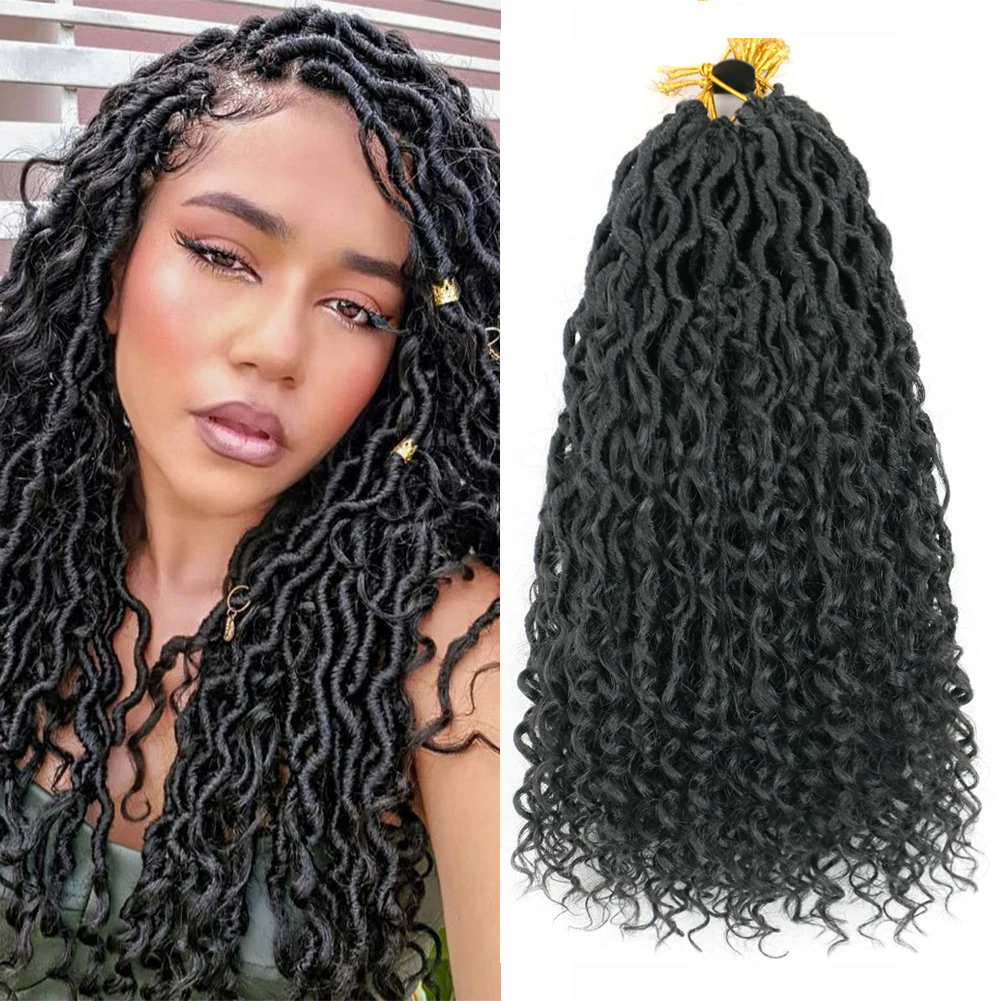DAIRESS Synthetic River Locs 14 18 Inch Crochet Braids Hair Curly Hair Ends Goddess Passion Twist River Faux Locs
DAIRESS Synthetic River Locs 14 18 Inch Crochet Braids Hair Curly Hair Ends Goddess Passion Twist River Faux Locs
