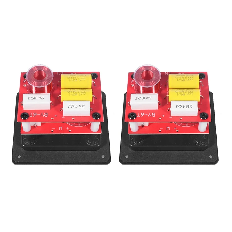 RISE-High-Low Audio Speaker Frequency Divider Hifi 120W 2 Way 2 Unit Stereo Crossover Filters With Junction Box 2Pcs
RISE-High-Low Audio Speaker Frequency Divider Hifi 120W 2 Way 2 Unit Stereo Crossover Filters With Junction Box 2Pcs