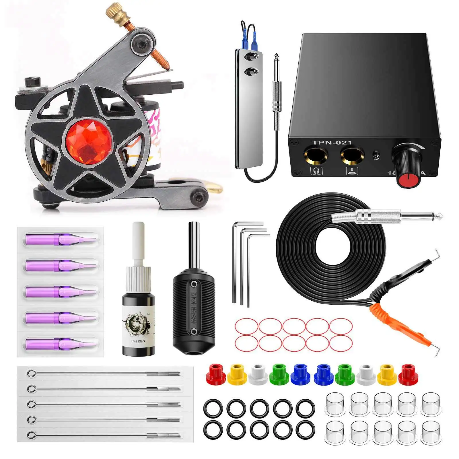 Tattoo Machine Set Square Mini Black Tattoo Power Foot Hook Line Pentagram Coil Machine Disposable Tattoo Kit
Tattoo Machine Set Square Mini Black Tattoo Power Foot Hook Line Pentagram Coil Machine Disposable Tattoo Kit