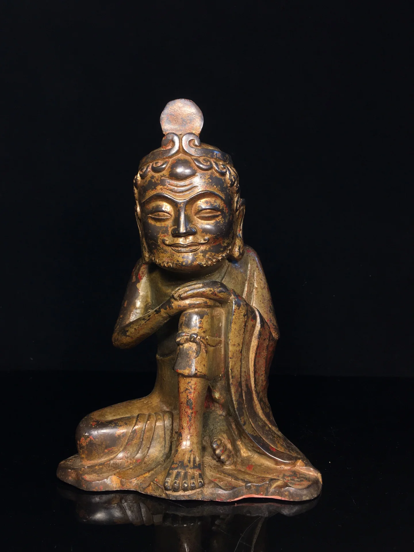 10"Tibet Temple Collection Old Bronze Cinnabar Mud gold Northern Wei Buddha Bodhidharma Arhat Subdues the Dragon Worship Hall
10"Tibet Temple Collection Old Bronze Cinnabar Mud gold Northern Wei Buddha Bodhidharma Arhat Subdues the Dragon Worship Hall
