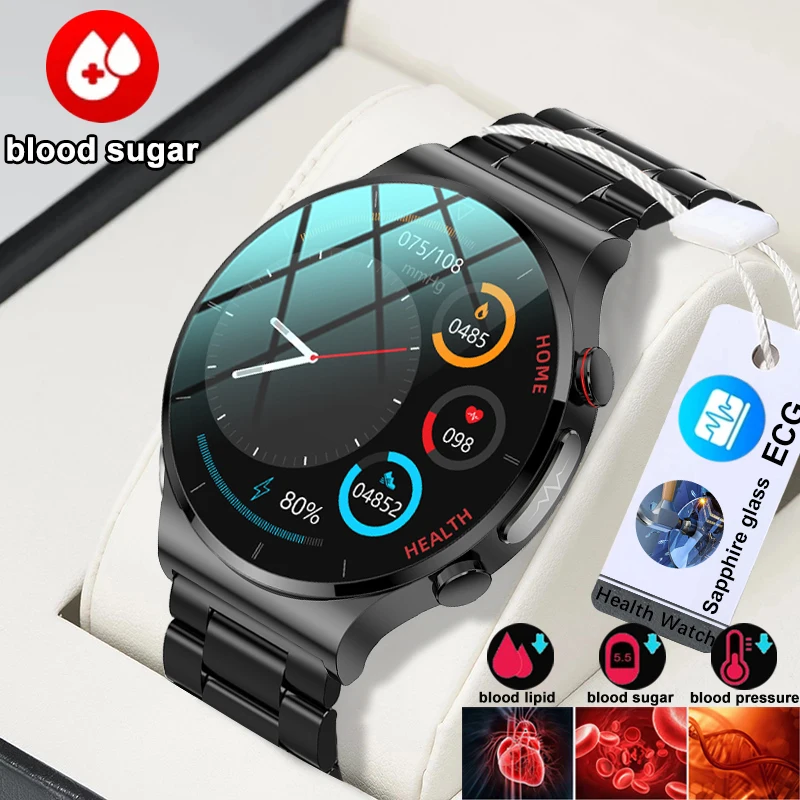 Sapphire Glass Blood Glucose Smart Watch Men Full Touch Screen Sport Fitness Watches Laser Treatment Three High Smartwatch Clock
Sapphire Glass Blood Glucose Smart Watch Men Full Touch Screen Sport Fitness Watches Laser Treatment Three High Smartwatch Clock