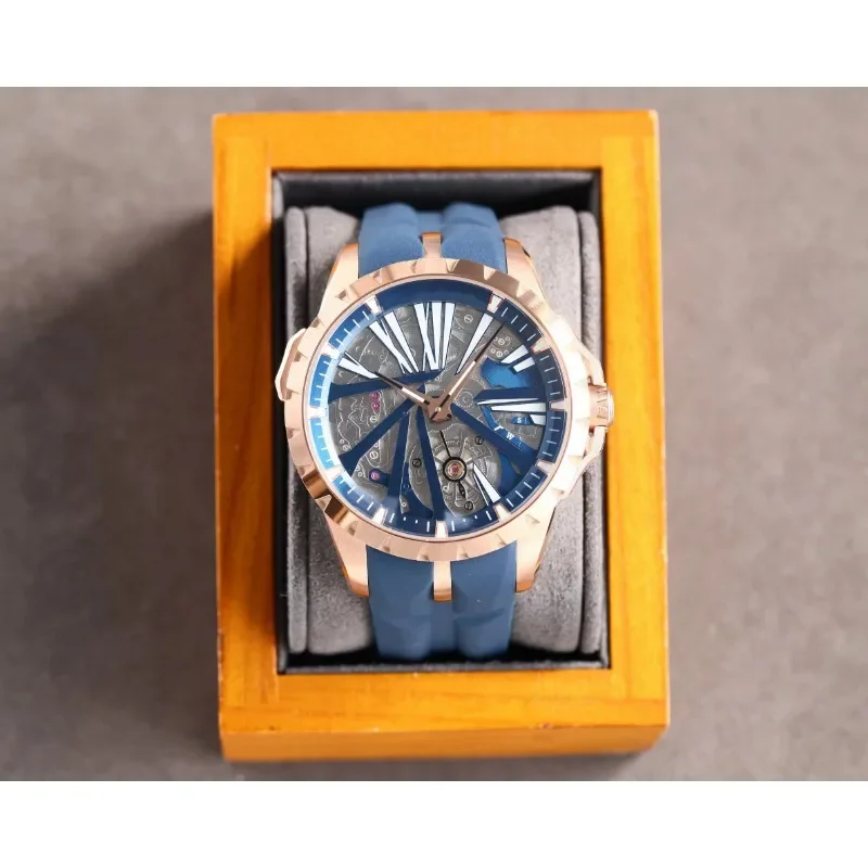 Men's High Quality Personality Openwork Automatic Mechanical Watch Stainless Steel 43MM Six Colors Can Be Customized Logo / RJ
Men's High Quality Personality Openwork Automatic Mechanical Watch Stainless Steel 43MM Six Colors Can Be Customized Logo / RJ