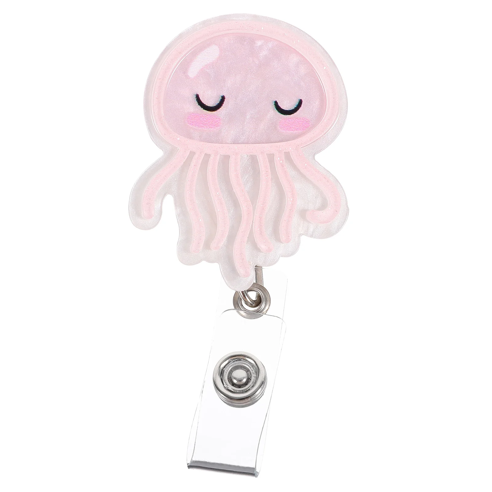 

Jellyfish ID Holder Convenient Badge Multi-function Cute Nurse Holders Clips for Nurses Reel Telescopic Name Tag