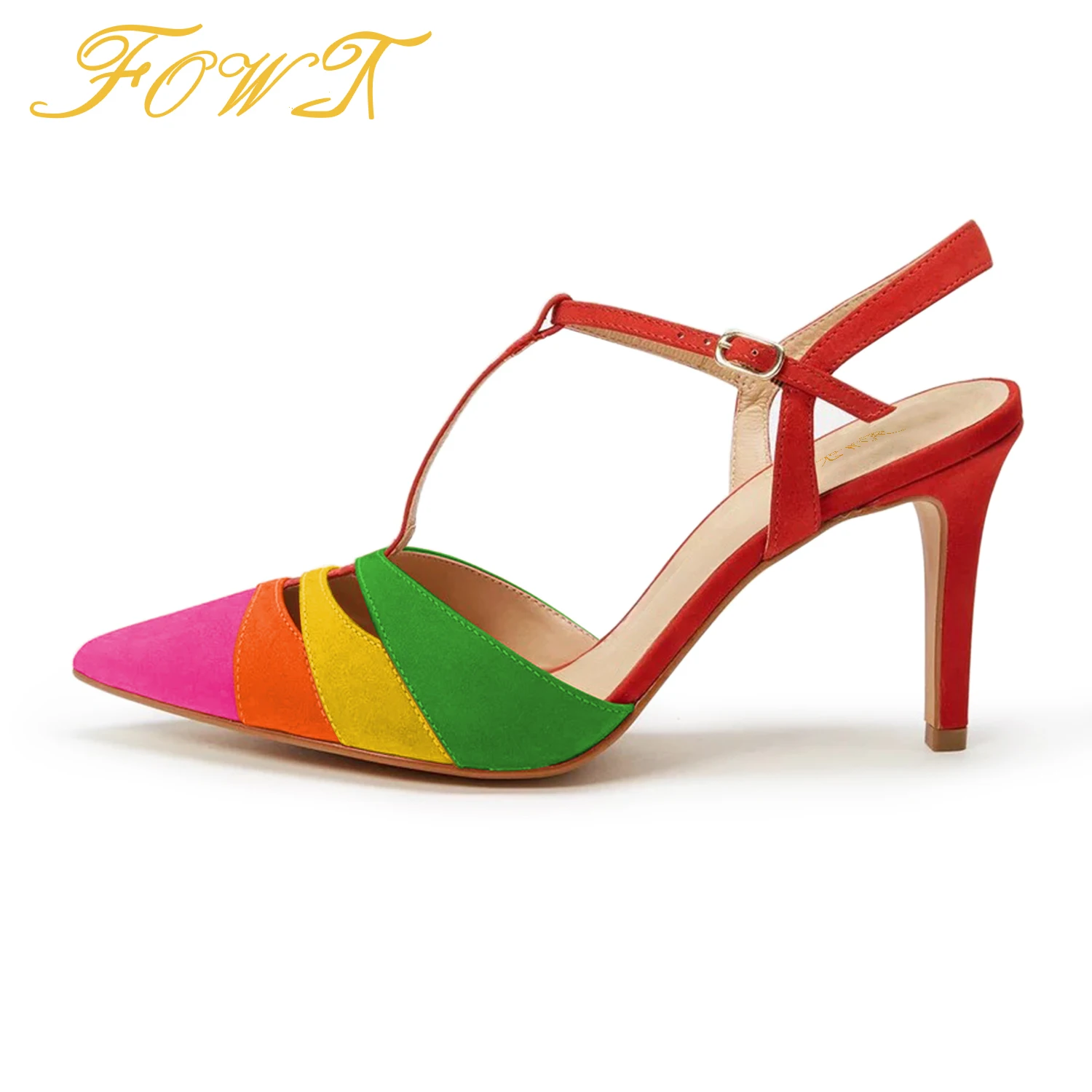 Rainbow High Stiletto Heels Slingbacks Pumps Pointed Toe Women Luxury Patchwork Dress Office Ladies Mature Shoes Size 42 43 FOWT
Rainbow High Stiletto Heels Slingbacks Pumps Pointed Toe Women Luxury Patchwork Dress Office Ladies Mature Shoes Size 42 43 FOWT